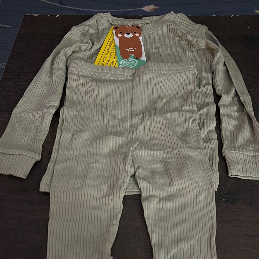 Kids Ribbed One Piece in Gray